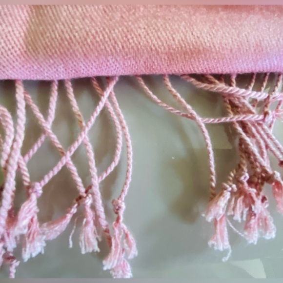 Traditional Pink Pashmina But with a Fun Paisley Print - Picture 2 of 5